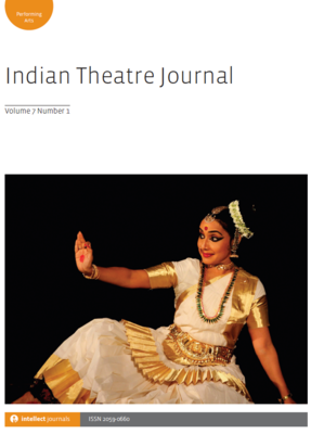 Indian Theatre Journal 3.1&2 is now available