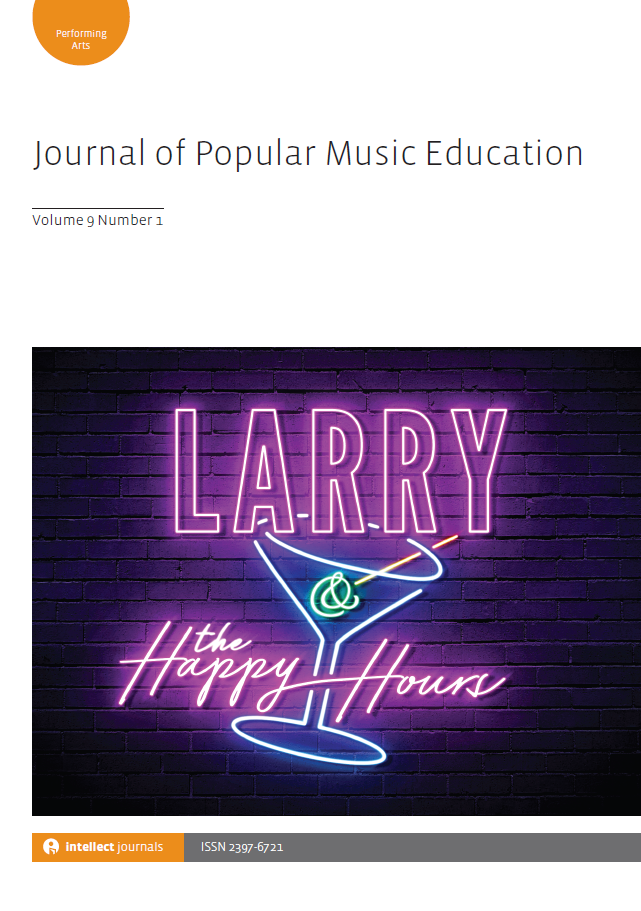 Journal of Popular Music Education 9.1 is out now!