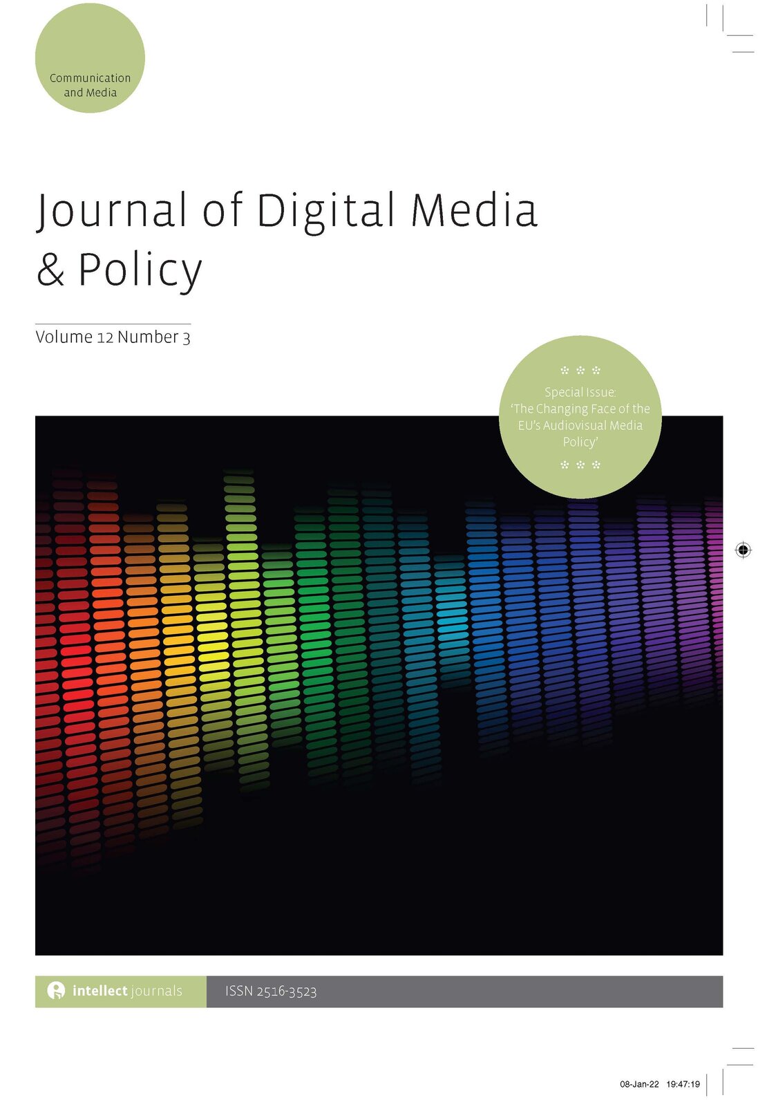Journal of Digital Media & Policy 12.3 is out now! Special Issue